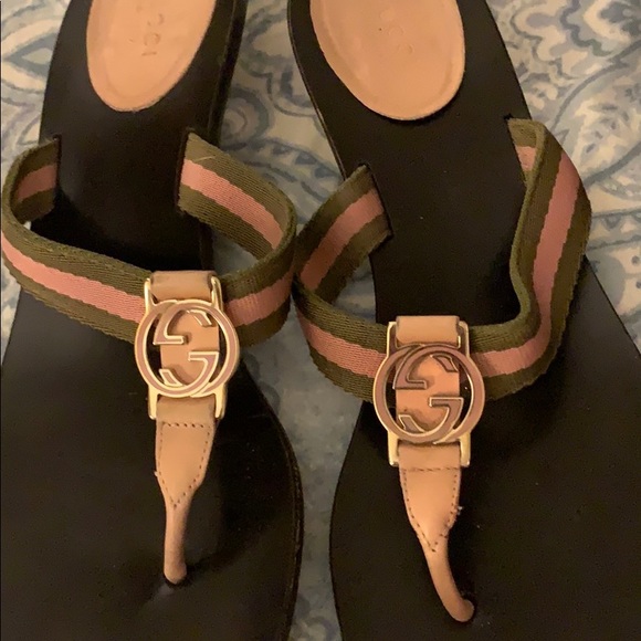 Gucci Shoes - Authentic Gucci Lifford Thong Sandals Size 8-1/2